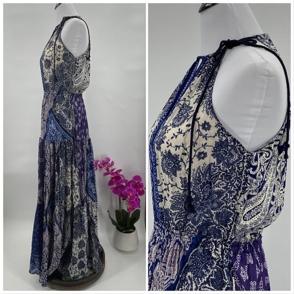✨ HP✨ Halter Dress NWT Paisley Bandana Halter Maxi - Picture 5 of 16